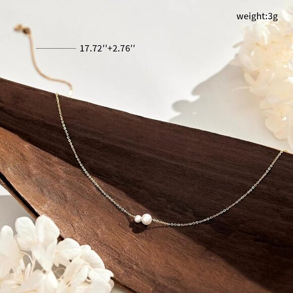 🆕 Women Gold Pearl Choker Necklace Trendy Chain Layered Birthday Jewelry Gifts - Picture 5 of 7